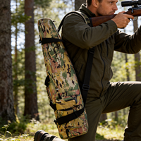 Sac de chasse camouflage multi-poches pour équipement long, idéal pour le camping et la randonnée en extérieur