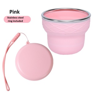 200ml Fun Ice Cream Cone Collapsible Silicone <b>Cup</b> <b>with</b> Direct Drinking <b>Lid</b> Leak-Proof & Eco-Friendly - Product Image 5