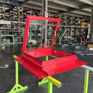 Đôi tráng men điện tự động cửa sổ Trần Hợp kim nhôm khung Swing điều khiển từ xa louver mái cửa sổ Trần truy cập nở - Product Image 4