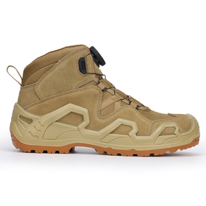 DF701 0701 Tactical <b>Hiking</b> <b>Boots</b> Tan High Top Lace Up Outdoor All Seasons Waterproof Men Suede <b>Boots</b> - Product Image 5