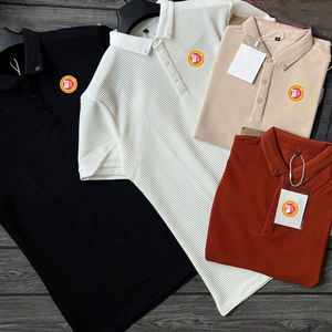 เปล่าสีทึบโปโลการปรับแต่งบุรุษเสื้อยืดที่กําหนดเองปักกอล์ฟเสื้อโปโลผ้าฝ้ายเสื้อโปโลสําหรับผู้ชาย - Product Image 1