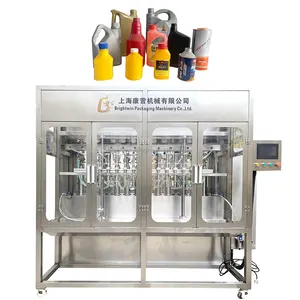 Brightwin factory high quality lube car oil motor oil 1L bottle filling filling labeling machine production line with video