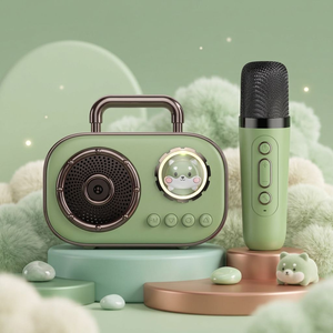 ลำโพงบลูทูธไร้สายทรงแคปซูลอวกาศน่ารักสไตล์เรโทรใหม่ ชาร์จผ่าน USB พกพาสะดวกสำหรับใช้งานกลางแจ้ง มีช่องใส่การ์ด ไฟ RGB LED ขนาดเล็ก - Product Image 6