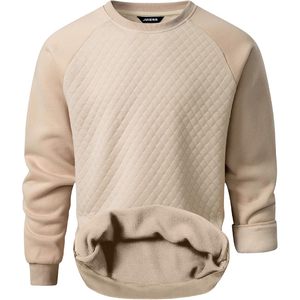FOXA Sweat-shirt à col rond pour homme, doublure polaire, manches raglan, chaud, décontracté, manches longues pour l'hiver - Product Image 1