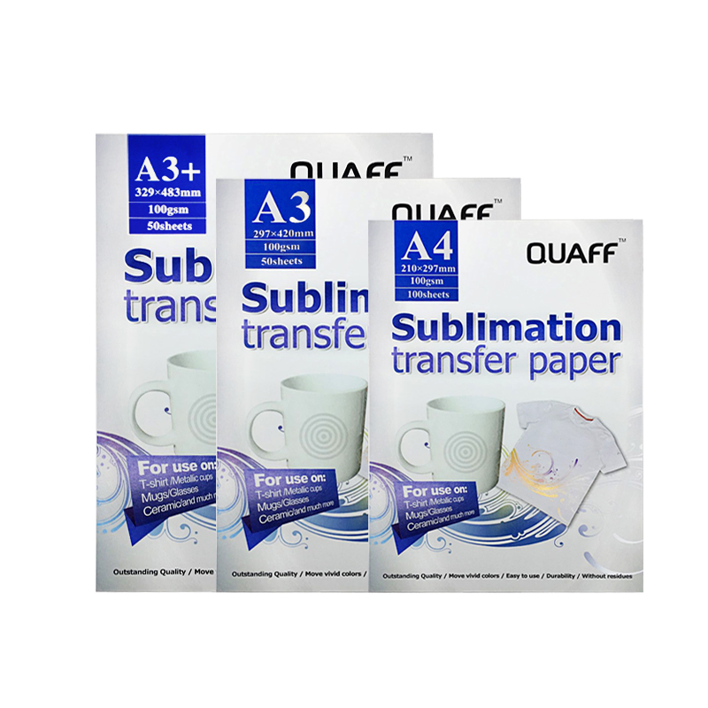 QUAFF marke Wärme A4 Transfer Papier sublimation papier für wärme transfer tassen hüte kleidung