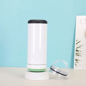 Gobelet isotherme sous vide en acier inoxydable de 16 oz, écologique et anticorrosion, avec haut-parleur sans fil pour sublimation, pour vin et refroidisseur de canettes 4 en 1 - Product Image 1