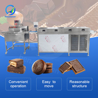 Machine automatique OCEAN pour le glaçage au chocolat, ligne d'enrobage au chocolat pour bonbons et gâteaux à la fraise