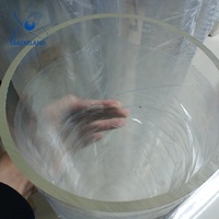 Tube acrylique transparent de grand diamètre 100 mm 500 mm 1000 mm, tuyau en plastique acrylique transparent personnalisé