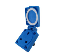 Enchufe Impermeable ZNPON IP54 para Enchufe Tipo G del Reino Unido, Enchufe BS a Prueba de Polvo y Lluvia con Cubierta Z134E