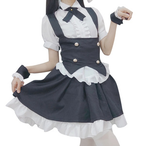 Vestido de sirvienta talla grande, estilo princesa gótica, para convenciones de anime, Halloween, con dobladillo de cola de golondrina, divertido, estilo Lolita, falda abullonada - Product Image 5