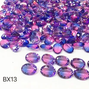 Oval Cut Imitation Multi-color Tourmaline for Fusion Stone Jewelry Making