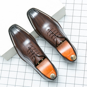 Zapatos Oxford de Vestir para Hombre de Alta Calidad, Cerrados, Sólidos, de Verano y Otoño, de Moda, Transpirables, de Cuero Genuino, con Cordones - Product Image 3