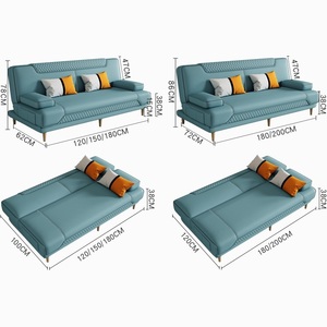 Divano Letto Pieghevole in Pelle con Funzione Antigraffio per Gatti, Semplice e Moderno, per Piccoli Appartamenti e Soggiorni Familiari - Product Image 6