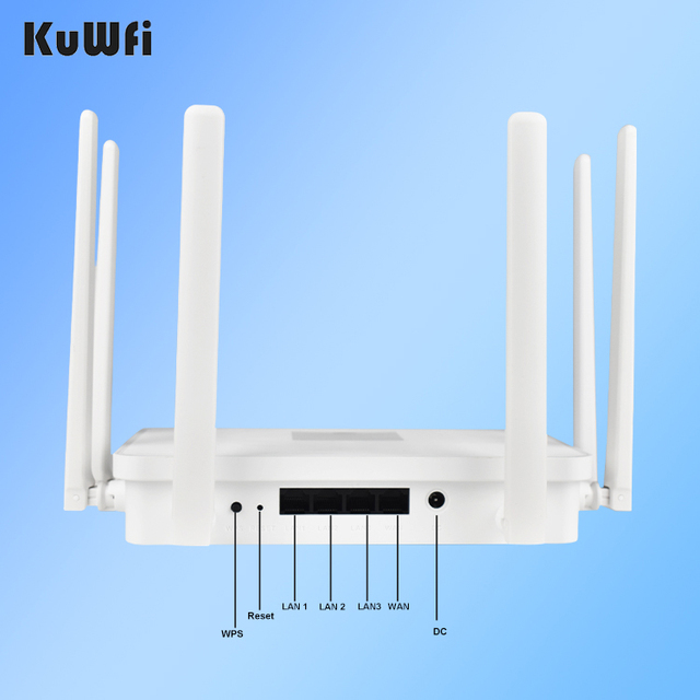 High Performance KuWFi Wifi6 Router 128users Hotspot Network3000Mbps Gigabit Port Indoor Wifi Router for Home Use