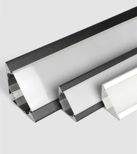 Haz oblicuo de 45 ° LED Perfil de aluminio Tipo V Esquina superior Techo Montado al ras Panel de yeso PC Difusor Canal Barra lineal Tira de luz - Product Image 1