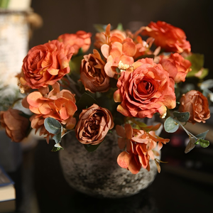 Bouquet artificiel haut <span class=keywords><strong>de</strong></span> gamme en soie, 30 cm, violet, blanc, <span class=keywords><strong>rose</strong></span>, rouge, <span class=keywords><strong>hibiscus</strong></span> et <span class=keywords><strong>rose</strong></span>, pour centres <span class=keywords><strong>de</strong></span> table <span class=keywords><strong>de</strong></span> mariage et décorations <span class=keywords><strong>de</strong></span> table - Product Image 2