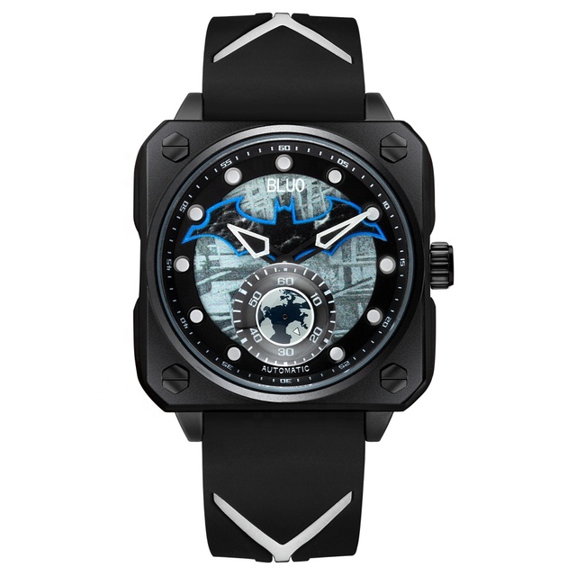 Luminous 3D Dial Waterproof Men's Fashion Sport Watch Silicone Straps Luxury Automatic Mechanical Watches