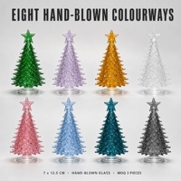 Arbre de Noël en verre exquis, décoration de Noël faite à la main, nuit de Noël rêveuse avec un arbre de Noël en verre, cadeau de Noël pour elle