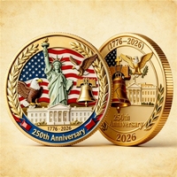 Moneda Conmemorativa de Metal con Logotipo Esmaltado Personalizado, Chapada en Plata Antigua, de los Emiratos Árabes Unidos, para Colecciones