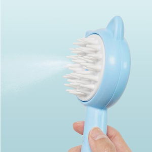Peine de masaje en aerosol para mascotas que evita el pelo volador, peine de baño eléctrico para gatos y perros con un solo clic, suministros de limpieza - Product Image 3