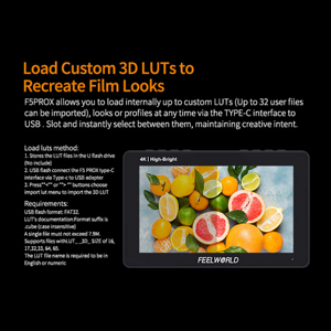 Feelworld F5 ProX 5.5 "4K <span class=keywords><strong>HDMI</strong></span> Máy ảnh màn hình cho DSLR lĩnh vực xách tay Studio màn hình tùy chỉnh xây dựng - Product Image 5