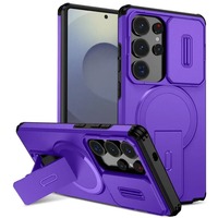 Étui magnétique antichoc pour Samsung Galaxy A56 A36 A26 A17 A16 A15 A25 A55 5G avec protection d'objectif et support