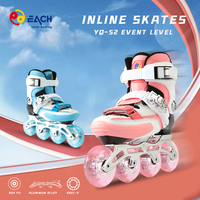 Patins à roulettes en slalom en fibre de carbone modèle EACHkids pour enfants et adolescents avec cadre en alliage d'aluminium CNC