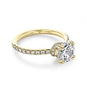 แหวนมอสซาไนต์โบราณ แหวนมอสซาไนต์สำหรับผู้หญิง แหวนมอสซาไนต์ทรงสี่เหลี่ยมประดับเพชรสำหรับผู้หญิง ทอง 18K - Product Image 1