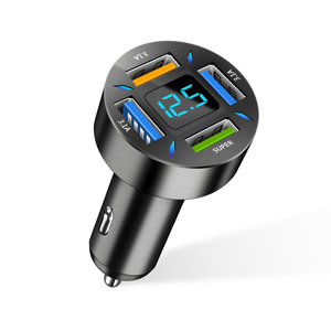 ที่ชาร์จในรถยนต์ 4 พอร์ต USB 66W ชาร์จเร็ว PD Quick Charge 3.0 อะแดปเตอร์ที่ชาร์จโทรศัพท์ในรถยนต์แบบ USB C - Product Image 1