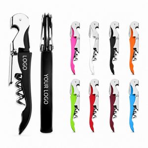 Tire-bouchon multifonction personnalisé avec logo, ouvre-bouteille de vin en acier inoxydable, couteau hippocampe, ouvre-bouteille de bière professionnel pour la cuisine, vente en gros - Product Image 1
