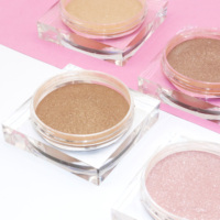 Bedak Highlighter Vegan Alami Tahan Air untuk Bronzing & Highlighting dengan Label Pribadi