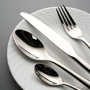 Bán buôn 12/16/20 cái Sliver Bộ đồ ăn đặt thép không gỉ dao kéo tùy chỉnh 18/0 nhà hàng ăn tối thiết lập dao kéo - Product Image 2