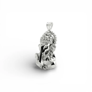 Colgante Sagrado del Divino Señor Ganesha con Circonita, Elaborado en Plata Premium, Lujoso Baño de Oro de 18K, Intrincado y Grabado a Mano - Product Image 3