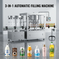 Machine de remplissage cosmétique entièrement automatique monobloc pour sérum visage, essence, lotion de soin, rinçage, remplissage et bouchage de flacons en verre