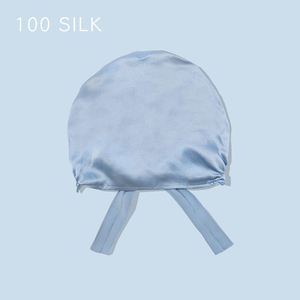 Turban ajustable en soie de mûrier 100 % pure pour femme, 19 mm, pour dormir, voyager, usage quotidien, style européen-américain - Product Image 3