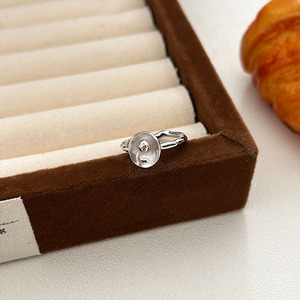 Anillo cóncavo ovalado de plata de ley S925 para mujer, regalo de joyería minimalista para el dedo índice - Product Image 2