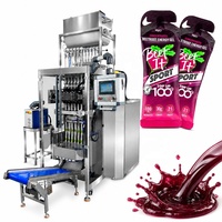 Machine d'emballage multi-voies entièrement automatique CE haute vitesse à 6 voies pour le remplissage de liquides et de bâtonnets alimentaires de forme irrégulière, idéale pour les sachets de gel énergétique