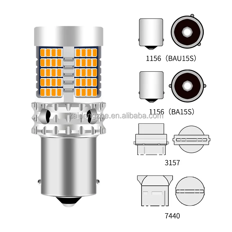 Canbus Car Light 7440 3156 Ba15s Bau15s Side Marker Brake Light Led Tail Light Turn Signal Bulb