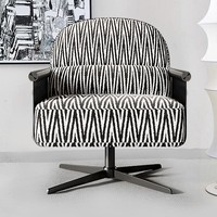 Fauteuil pivotant inclinable moderne minimaliste de style italien pour la maison, la chambre à coucher, le salon, l'extérieur, la villa et l'hôtel