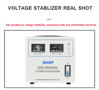 Stabilisateur de tension automatique numérique sans contact 3000W 5000W AC 110V 200V 230V en cuivre avec affichage numérique pour usage domestique intelligent