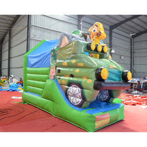 บ้านลมเป่าลมรูปสัตว์ป่าพร้อมสไลเดอร์สำหรับเด็ก - Product Image 3