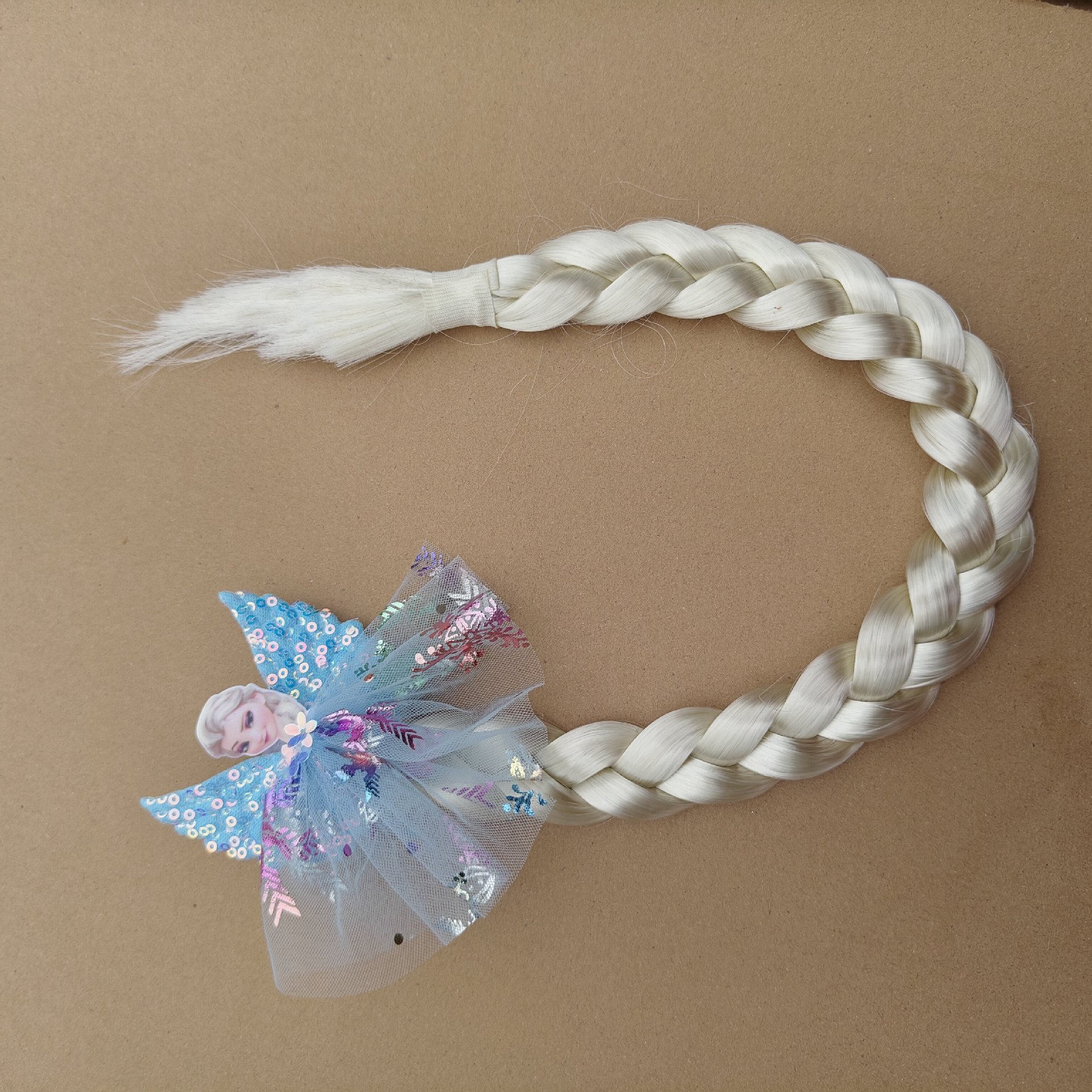 Treccia singola Elsa bianca