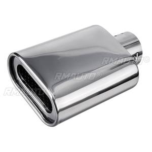 Embout d'échappement universel pour voiture, 60 mm, en acier inoxydable chromé, pour BMW/Benz/Audi - Product Image 4