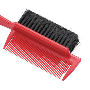 Siyah 2'si 1 Arada Saç Kesim Tarağı Çift Taraflı Yağlı Saç Sakal Şekillendirme Tarağı Berber Kırık Saç Fırçası Özel Logo - Product Image 6