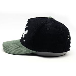 Casquette de baseball en velours côtelé avec logo brodé personnalisé à 5 panneaux de haute qualité - Product Image 4