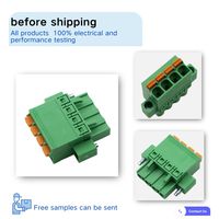 Conector de Bloque de Terminales PCB AOSI 5.0MM/5.08MM Phoenix Enchufable de Aleación de Cobre con Resorte 12A 300V con Brida 2EDGKN KF2EDGKN