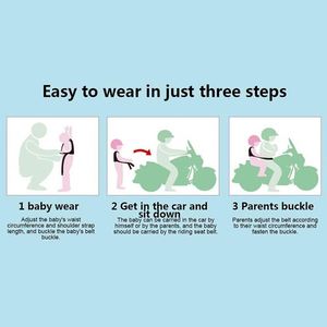 Child Motorcycle Safety Harness with Reflective Strips Drop-Proof <b>Baby</b> Protection Belt Adjustable Backpack <b>Carrier</b> Harness - Product Image 6