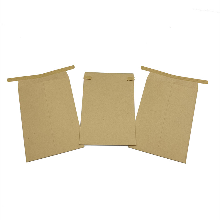Custom LOGO Craft Brown Paper Fancy Mini Brown Natural Kraft Paper Bag Envelope with Tin Tie Closure