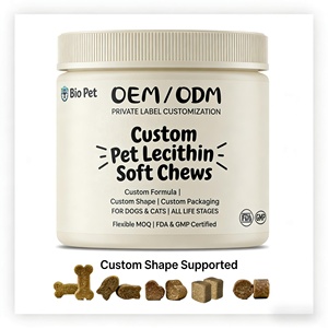 Lécithine pour animaux de compagnie haute puissance pour le contrôle de la perte de poils avec <span class=keywords><strong>biotine</strong></span> et <span class=keywords><strong>zinc</strong></span>, complément anti-chute de poils pour chiens et chats souffrant de perte de poils saisonnière - Product Image 1