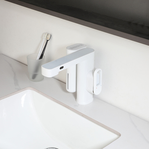 Tự động cảm biến cần cẩu phòng tắm bồn rửa vòi nước kết hợp với sàn gắn van gốm duy nhất-lỗ thổi phồng cho phòng ngủ sử dụng - Product Image 3